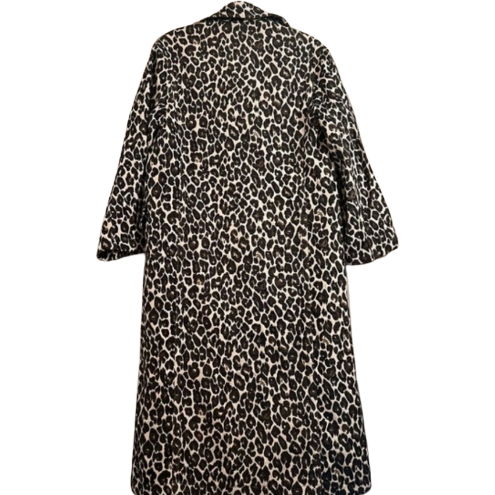Victor Alfaro Leopard Jacquard Coat XS - Picture 2 of 15